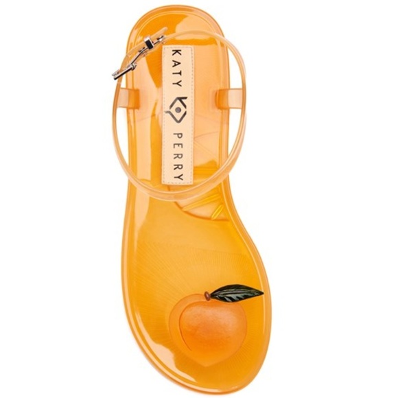 🍑 New Katy Perry Geli Scented Jelly Sandals Peach - Picture 1 of 14